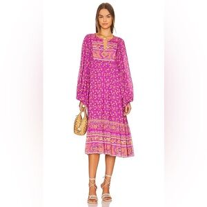 SPELL Madame Peacock Boho Midi dress